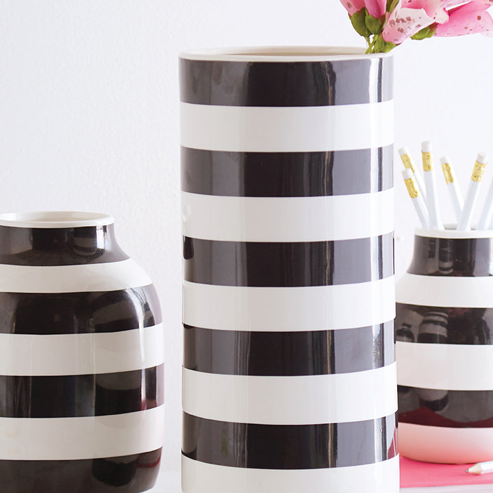 Spring striped vase